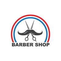 Barbier Geschäft Symbol Logo Vektor Symbol