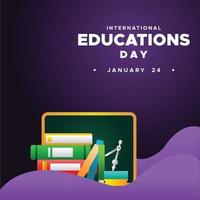 Internationaler Tag der Bildung vektor