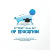 Internationaler Tag der Bildung vektor