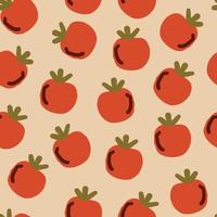 vektor tomat sömlös mönster. upprepa bakgrund av tomat på en rosa bakgrund. vektor illustration