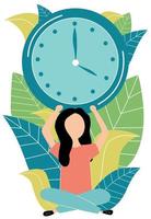 Vektor Illustration, Alarm Uhr Ringe auf Weiß Hintergrund, Konzept von Arbeit Zeit Management, schnell Reaktion Erwachen.