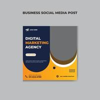 företags- företag digital marknadsföring social media posta och webb baner mall vektor