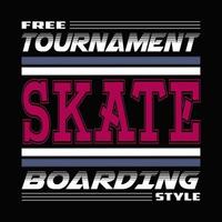Skateboarding Text, Vorlage Typografie Vektor Design