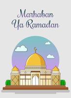 moslem religion ramadan karem mubarak illustration vektor design