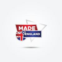 tillverkad i England elegant märka produkt design vektor