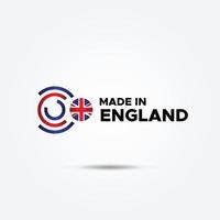 gemacht im England elegant Etikette Produkt Design vektor