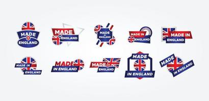 tillverkad i England elegant märka produkt design vektor