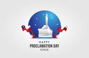 Chile Proklamation Tag Design vektor