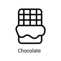 Schokolade Vektor Gliederung Symbole. einfach Lager Illustration Lager