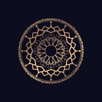 Gold Mandala dekorativ Element Hintergrund Design Vektor