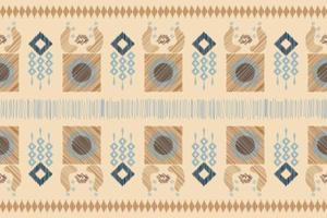 etnisk ikat tyg mönster geometrisk stil.afrikansk ikat broderi etnisk orientalisk mönster vit brun grädde bakgrund. abstrakt, vektor, illustration.för textur, kläder, inslagning, dekoration, matta. vektor