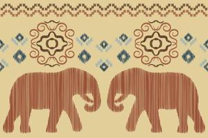 etnisk ikat tyg mönster geometrisk stil.afrikansk ikat broderi etnisk orientalisk mönster vit brun grädde bakgrund. abstrakt, vektor, illustration.för textur, kläder, inslagning, dekoration, matta. vektor