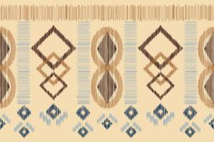 ethnisch Ikat Stoff Muster geometrisch Stil.afrikanisch Ikat Stickerei ethnisch orientalisch Muster braun Sahne Hintergrund. abstrakt,vektor,illustration.für Textur, Kleidung, Verpackung, Dekoration, Teppich. vektor