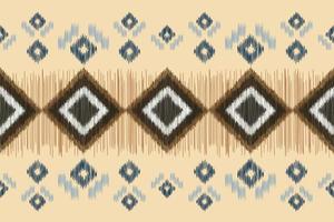 ethnisch Ikat Stoff Muster geometrisch Stil.afrikanisch Ikat Stickerei ethnisch orientalisch Muster braun Sahne Hintergrund. abstrakt,vektor,illustration.für Textur, Kleidung, Verpackung, Dekoration, Teppich. vektor