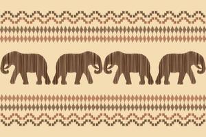 etnisk ikat tyg mönster geometrisk stil.afrikansk ikat broderi etnisk orientalisk mönster brun grädde bakgrund. abstrakt, vektor, illustration.för textur, kläder, inslagning, dekoration, matta. vektor