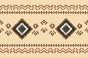 etnisk ikat tyg mönster geometrisk stil.afrikansk ikat broderi etnisk orientalisk mönster brun grädde bakgrund. abstrakt, vektor, illustration.för textur, kläder, inslagning, dekoration, matta. vektor