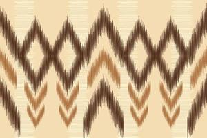 ethnisch Ikat Stoff Muster geometrisch Stil.afrikanisch Ikat Stickerei ethnisch orientalisch Muster braun Sahne Hintergrund. abstrakt,vektor,illustration.für Textur, Kleidung, Verpackung, Dekoration, Teppich. vektor