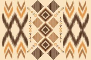 etnisk ikat tyg mönster geometrisk stil.afrikansk ikat broderi etnisk orientalisk mönster brun grädde bakgrund. abstrakt, vektor, illustration.för textur, kläder, inslagning, dekoration, matta. vektor