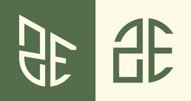 kreativ einfach Initiale Briefe z Logo Designs bündeln. vektor