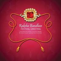 kreativ illustration av glad raksha bandhan indisk festival bakgrund vektor