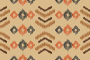 ethnisch Ikat Stoff Muster geometrisch Stil.afrikanisch Ikat Stickerei ethnisch orientalisch Muster braun Sahne Hintergrund. abstrakt,vektor,illustration.für Textur, Kleidung, Verpackung, Dekoration, Teppich. vektor