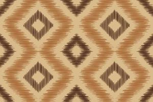 ethnisch Ikat Stoff Muster geometrisch Stil.afrikanisch Ikat Stickerei ethnisch orientalisch Muster braun Sahne Hintergrund. abstrakt,vektor,illustration.für Textur, Kleidung, Verpackung, Dekoration, Teppich. vektor