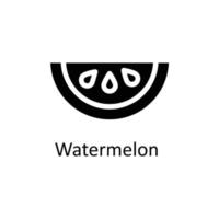 Wassermelone Vektor solide Symbole. einfach Lager Illustration Lager