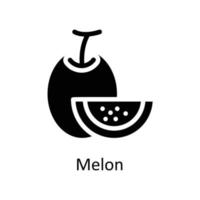 melon vektor fast ikoner. enkel stock illustration stock