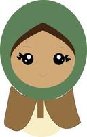 vektor söt muslim flicka