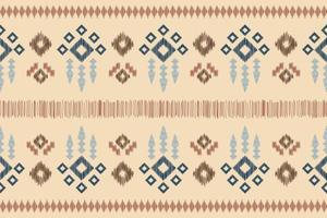 ethnisch Ikat Stoff Muster geometrisch Stil.afrikanisch Ikat Stickerei ethnisch orientalisch Muster braun Sahne Hintergrund. abstrakt,vektor,illustration.für Textur, Kleidung, Verpackung, Dekoration, Teppich. vektor