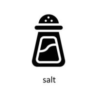 Salz- Vektor solide Symbole. einfach Lager Illustration Lager