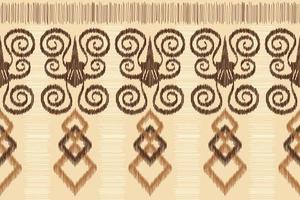 ethnisch Ikat Stoff Muster geometrisch Stil.afrikanisch Ikat Stickerei ethnisch orientalisch Muster braun Sahne Hintergrund. abstrakt,vektor,illustration.für Textur, Kleidung, Verpackung, Dekoration, Teppich. vektor