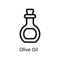 oliv olja vektor översikt ikoner. enkel stock illustration stock