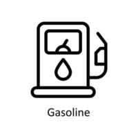 Benzin Vektor Gliederung Symbole. einfach Lager Illustration Lager