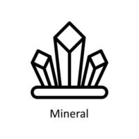 mineral vektor översikt ikoner. enkel stock illustration stock