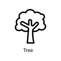 Baum Vektor Gliederung Symbole. einfach Lager Illustration Lager
