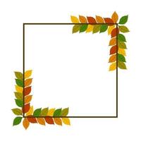 Herbst Blatt Rand Design vektor