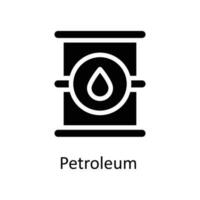Petroleum Vektor solide Symbole. einfach Lager Illustration Lager