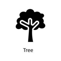 Baum Vektor solide Symbole. einfach Lager Illustration Lager