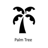 handflatan träd vektor fast ikoner. enkel stock illustration stock