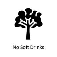 Nein Sanft Getränke Vektor solide Symbole. einfach Lager Illustration Lager