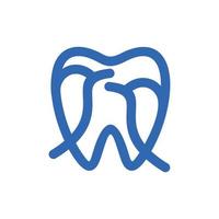 Tier Vogel Dental einzigartig Linie einfach Logo vektor