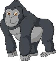 süß Gorilla Karikatur auf Weiß Hintergrund vektor