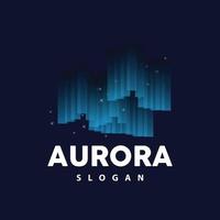 aurora logotyp, ljus Vinka vektor, natur landskap design, produkt varumärke mall illustration ikon vektor