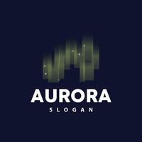 aurora logotyp, ljus Vinka vektor, natur landskap design, produkt varumärke mall illustration ikon vektor