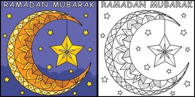 Ramadan Halbmond Mond Laternen Illustration vektor