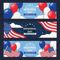 USA Memorial Day Banner Vorlage vektor