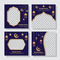 Ramadan Social Media Post Sammlung vektor