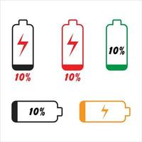 10 Prozent Diagramm. Vektor Prozentsatz Infografiken. isoliert Gradient Symbol. Zeichen zum herunterladen, Batterie Aufladung, Wachstum, Fortschritt, Geschäft, Design