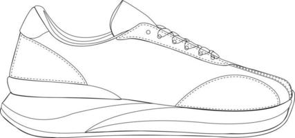 gymnastiksko skor. skor linje konst design vektor